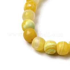 Нити окрашенных и нагретых натуральных агатовых бус с огненным кракелюром&nbsp;G-NH0067-A01