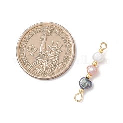 Подвески-соединители из натурального барочного жемчуга Кеши с двухсторонним полированием&nbsp;PALLOY-JF04813