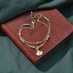 Латунь многожильных браслеты BJEW-U020-14G