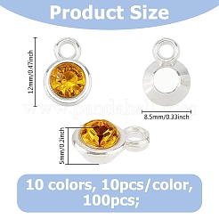 100 шт. 10 цвета ccb пластиковые подвески&nbsp;KY-FI0001-01