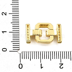 Реечное покрытие латунь микро паве прозрачный кубический цирконий складные застежки KK-V008-25G