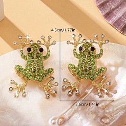 Серьги-гвоздики из сплава и страз&nbsp;FS-WG98FAE-01