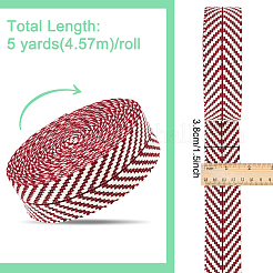 5 ярд жаккардовой ленты со стрелками из поликоттона OCOR-WH0078-173A