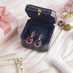 Овальные серьги с подвесками из красной смолы JE1087A