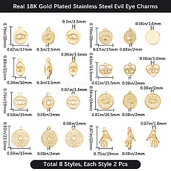 16 шт. 8 стиля подвески из нержавеющей стали 304&nbsp;STAS-BBC0006-36