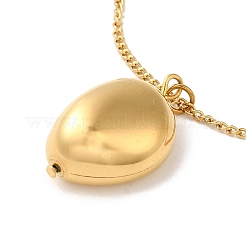 Ожерелье с подвеской из нержавеющей стали с самородками NJEW-D054-04G