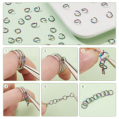 150 шт. ионное покрытие (IP) 304 нержавеющая сталь соединительные кольца STAS-AR0002-17