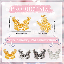 120шт бусины из сплава 4 цветов FIND-SC0011-91