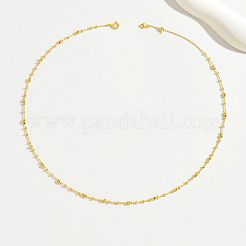 Минималистичное женское ожерелье на ключицу из серебра s925 с замком-бусиной. YS2523