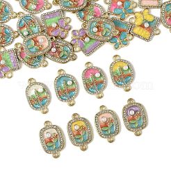 30 шт. 3 стиля подвески-коннекторы из сплава с кристаллами&nbsp;ENAM-FS0003-71G