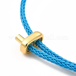 Браслет лэмпворк сглаз и латунные бусы BJEW-L679-04G-02