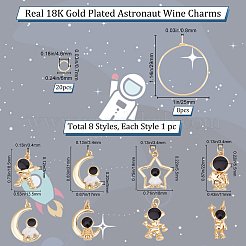 Набор для самостоятельного изготовления подвески в виде бокала для вина в виде астронавта&nbsp;DIY-BBC0001-19