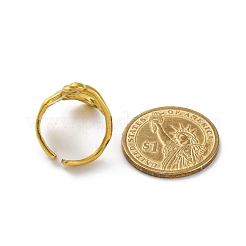 Нерегулярные открытые манжеты из нержавеющей стали 304 для женщин&nbsp;RJEW-M019-05G