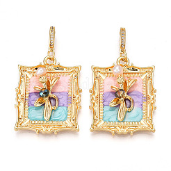 Подвески из латунного стекла разного цвета&nbsp;KK-Q030-05A-G