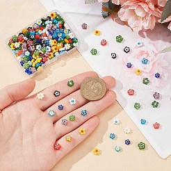 240шт 12 вида цветов ручной работы из стеклянных бусин Миллефиори&nbsp;LAMP-HY0001-09