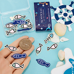 24шт 4 цвета сплава эмалевые подвески&nbsp;FIND-SC0012-04