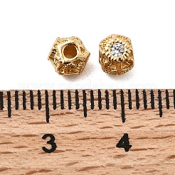 Латунные микро проложить кубического циркония бусы KK-F916-23G