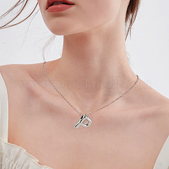 1 шт. латунная цепочка с подвесками в виде букв из сплава NJEW-LP0001-41P-P