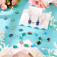 100шт 10 цвета гальванические стеклянные бусины&nbsp;EGLA-TA0013-17