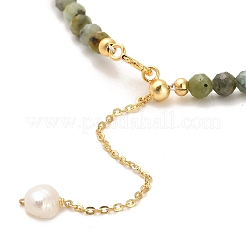 Браслеты из бусин из натуральной бирюзы BJEW-E098-12G