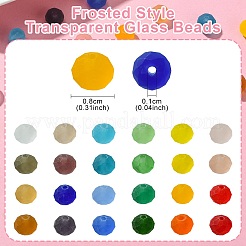 720шт 24 цвета наборы прозрачных стеклянных бусин EGLA-YW0003-12