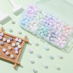 250шт 10 цвета акриловые бусины с переливающимся покрытием&nbsp;MACR-CJ0001-66-1