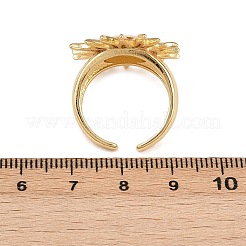 Латунные регулируемые манжеты с открытыми кольцами&nbsp;RJEW-C145-03G