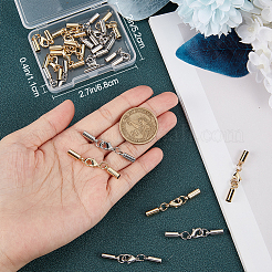 20 комплект двухцветных латунных карабинов-лобстеров KK-BBC0008-46