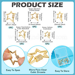 Латунь микропаве прозрачный кубический цирконий винт карабин брелоки&nbsp;KK-TA0002-47B