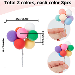 6 шт. 2-х цветная вставка для торта из пенопласта AJEW-SC0002-74