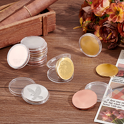 12 шт. 3 цвета железные пустые памятные монеты AJEW-GA0008-36