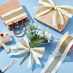 10 ярд полиэфирных атласных лент горячего тиснения SRIB-WH0011-169C