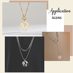 18 шт. подвески из нержавеющей стали 201 двух цветов&nbsp;STAS-DC0003-05