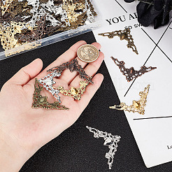 120 шт. 4-х цветные железные филигранные соединители FIND-PH0007-51