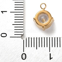 Подвески из нержавеющей стали 304 с микропаве из кубического циркония&nbsp;STAS-K292-01G-04