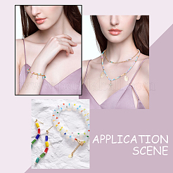 320 шт. 8-цветные непрозрачные стеклянные бусины с эффектом кракле&nbsp;FGLA-PH0001-05