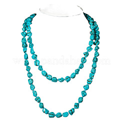 Длинные ожерелья из синтетических бирюзовых самородков в этническом стиле FS-WGA4096-01