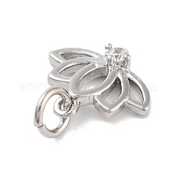 Подвески из латуни с покрытием из прозрачного кубического циркония&nbsp;KK-M293-11P