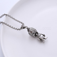 Винтажные подвески в стиле панк из нержавеющей стали 304 с изображением демона из мультфильма для пар MT6736