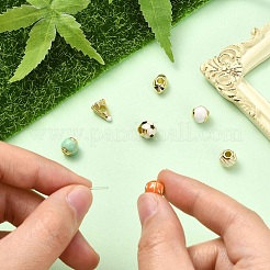 7 шт. 7 стиля латунных эмалевых бусин&nbsp;KK-CJ0002-78