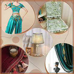 Лента из полиэстера с блестящей волнистой бахромой длиной 12 м.&nbsp;OCOR-WH0003-031A