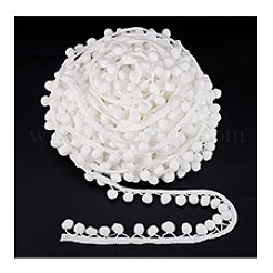 Шарик с помпоном и нейлоновая лента с отделкой&nbsp;OCOR-WH0078-207