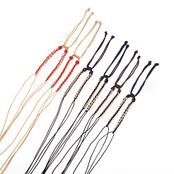 12шт 3-цветный плетеный нейлоновый шнур для изготовления браслета&nbsp;MAK-TA0001-30