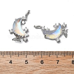 Латунный микропаве кубический цирконий с подвесками из смолы&nbsp;KK-Z103-04P