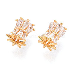 925 бусина-барабан из стерлингового серебра с прозрачными кубическими цирконами STER-T008-39G