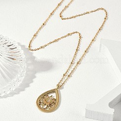 Ожерелья с подвесками из нержавеющей стали 304 для женщин NJEW-S435-02G-B