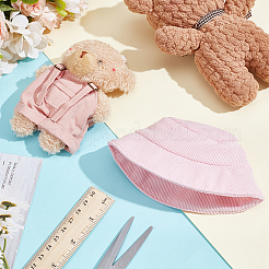 1 шт. брюки на подтяжках из хлопка и искусственной кожи и 1 шт. тканевая панама для аксессуаров для кукол&nbsp;DOLL-WR0001-05A