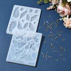 2 шт. 2 вида силиконовых форм для украшения в виде бабочек своими руками DIY-FS0010-05