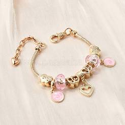 Сплав эмаль европейские бусины браслеты с подвесками BJEW-F495-23G