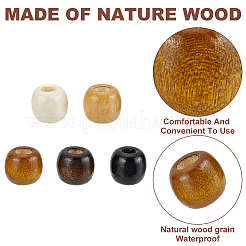 Бусины из кленового дерева 5 цвета WOOD-AN0001-03